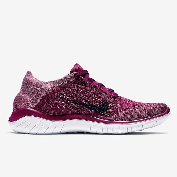 Nike Free RN Flyknit 2018 Raspberry Women’s Sneakers Shoes - Picture 3 of 16